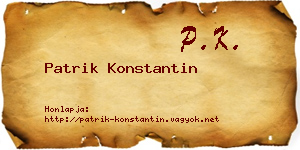 Patrik Konstantin névjegykártya